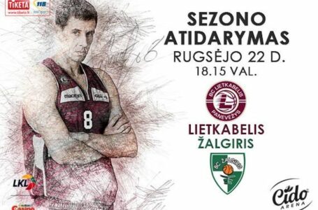 Ketvirtadienį krepšinio sezono atidarymo rungtynės: KK „Lietkabelis“ – BC Žalgiris Kaunas