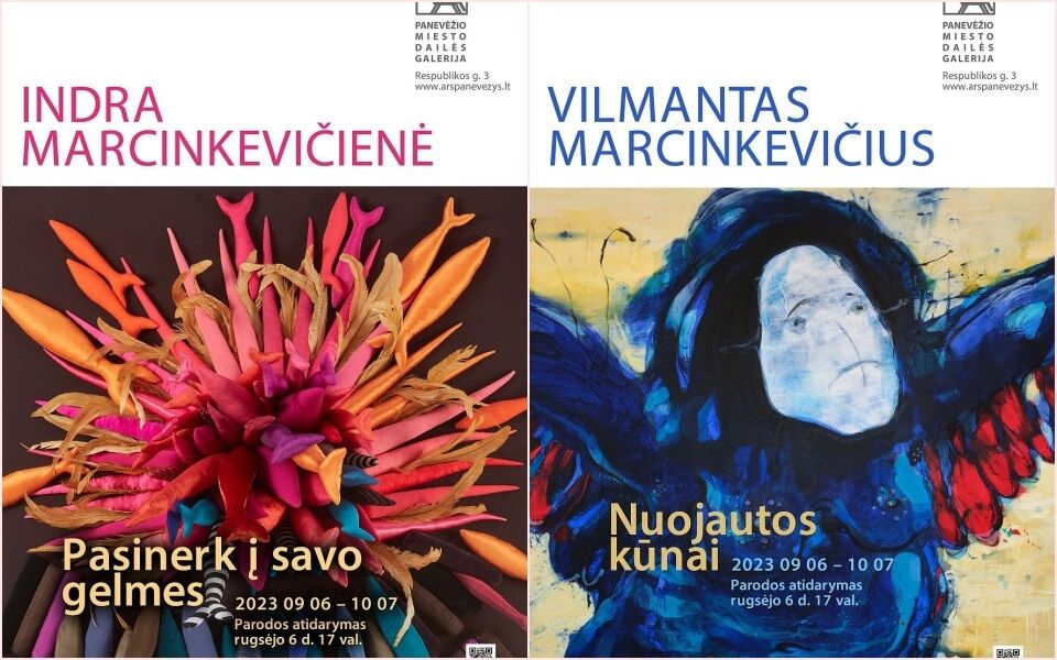 Panevėžio galerijoje –  Indros Marcinkevičienės ir Vilmanto Marcinkevičiaus personalinės parodos